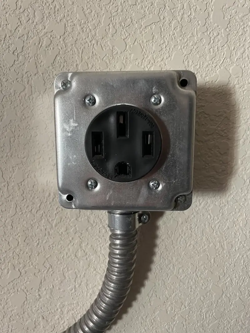NEMA 14-50 outlet installed for Smart Home Electrical in North Ogden